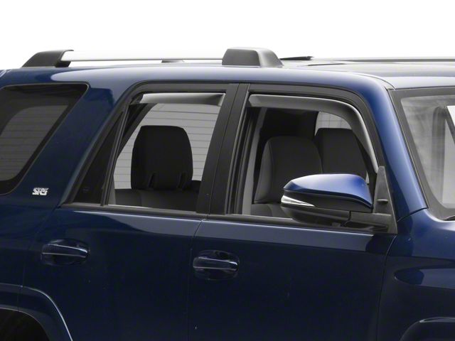 Weathertech Side Window Deflectors; Front and Rear; Dark Smoke (10-24 4Runner)