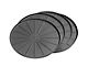 Weathertech 10-Inch Round Coaster Set; Black