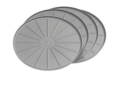 Weathertech 10-Inch Round Coaster Set; Grey