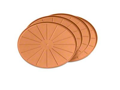 Weathertech 10-Inch Round Coaster Set; Terracotta