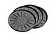 Weathertech 4-Inch Round Coaster Set; Black