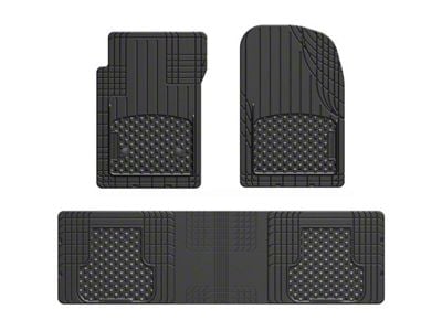 Weathertech AVM Trim-to-Fit 3-Piece Front and Rear Liners; Black (Universal; Some Adaptation May Be Required)