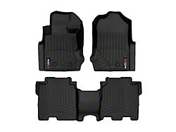 Weathertech DigitalFit Front and Rear Floor Liners; Black (21-24 Bronco 4-Door w/ Carperted Flooring)