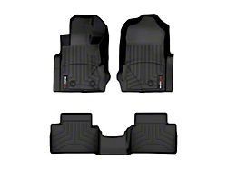 Weathertech DigitalFit Front and Rear Floor Liners; Black (21-24 Bronco 2-Door w/ Rubberized Flooring)