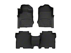 Weathertech Front and Rear Floor Liner HP; Black (21-25 Bronco 4-Door)