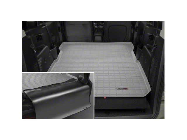 Weathertech DigitalFit Cargo Liner with Bumper Protector; Gray (07-18 Jeep Wrangler JK 4-Door)