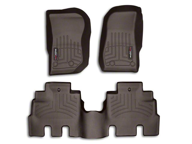 Weathertech DigitalFit Rear Floor Liner; Cocoa (14-18 Jeep Wrangler JK 4-Door)