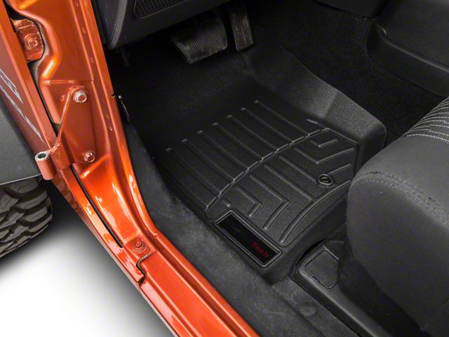 Weathertech DigitalFit Front Floor Liners; Black (07-13 Jeep Wrangler JK)