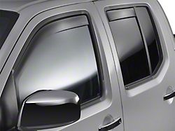 Weathertech Side Window Deflectors; Front and Rear; Dark Smoke (05-21 Frontier Crew Cab)