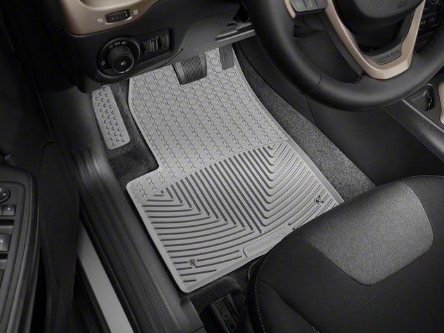 Weathertech All-Weather Front Rubber Floor Mats; Gray (14-15 Jeep Cherokee KL w/ Raised Floor)