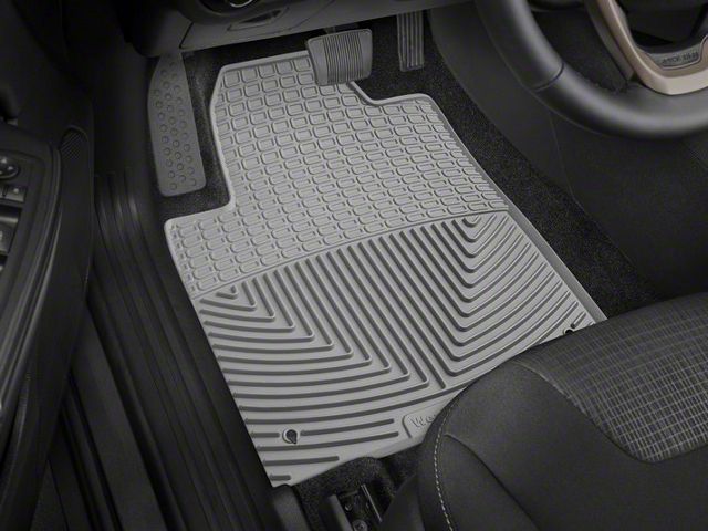 Weathertech All-Weather Front Rubber Floor Mats; Gray (2015 Jeep Cherokee KL w/o Raised Floor; 16-23 Jeep Cherokee KL)