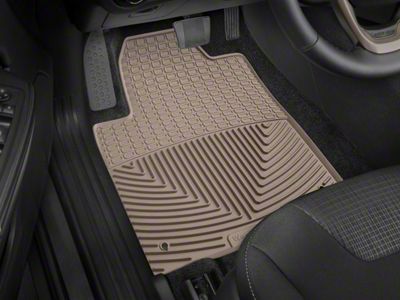 Weathertech All-Weather Front Rubber Floor Mats; Tan (2015 Jeep Cherokee KL w/o Raised Floor; 16-23 Jeep Cherokee KL)