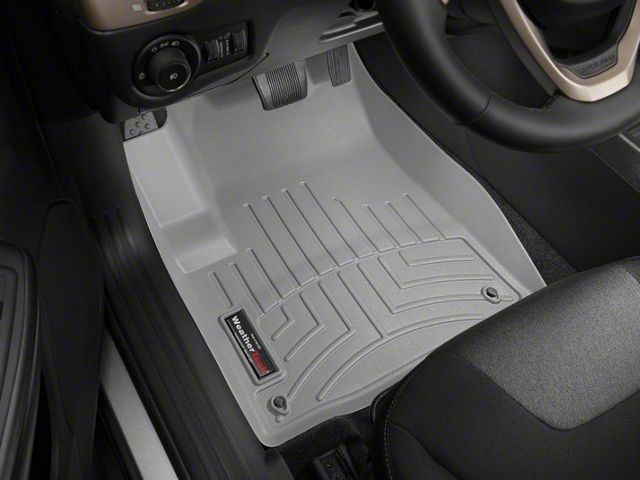 Weathertech DigitalFit Front Floor Liners; Gray (14-15 Jeep Cherokee KL w/ Raised Floor)