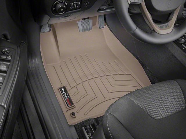 Weathertech DigitalFit Front Floor Liners; Tan (2015 Jeep Cherokee KL w/o Raised Floor; 16-23 Jeep Cherokee KL)