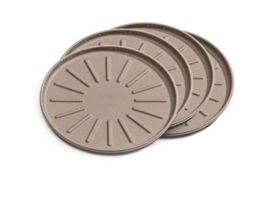 Weathertech 4-Inch Round Coaster Set; Tan