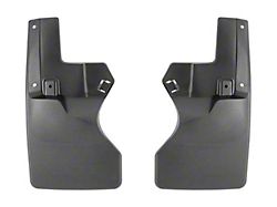 Weathertech No-Drill Mud Flaps; Rear; Black (20-24 Jeep Gladiator JT Sport w/ Max Tow Package)