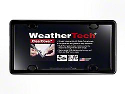 Weathertech ClearCover License Plate Frame; Black (Universal; Some Adaptation May Be Required)