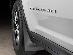 Weathertech No-Drill Mud Flaps; Front; Black (22-25 Jeep Grand Cherokee WL)