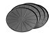 Weathertech 10-Inch Round Coaster Set; Black