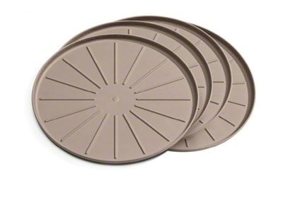 Weathertech 8-Inch Round Coaster Set; Tan