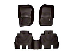 Weathertech DigitalFit Front and Rear Floor Liners; Cocoa (14-18 Jeep Wrangler JK 4-Door)