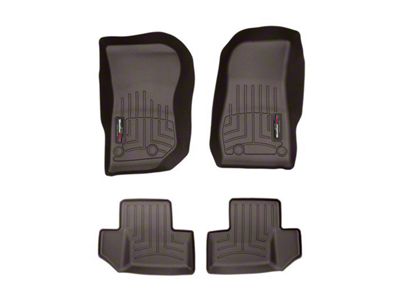 Weathertech DigitalFit Front and Rear Floor Liners; Cocoa (14-18 Jeep Wrangler JK 2-Door)