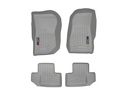 Weathertech DigitalFit Front and Rear Floor Liners; Gray (14-18 Jeep Wrangler JK 2-Door)