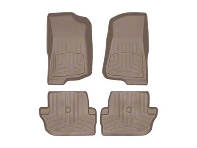 Weathertech Front and Rear Floor Liner HP; Tan (18-24 Jeep Wrangler JL 2-Door)