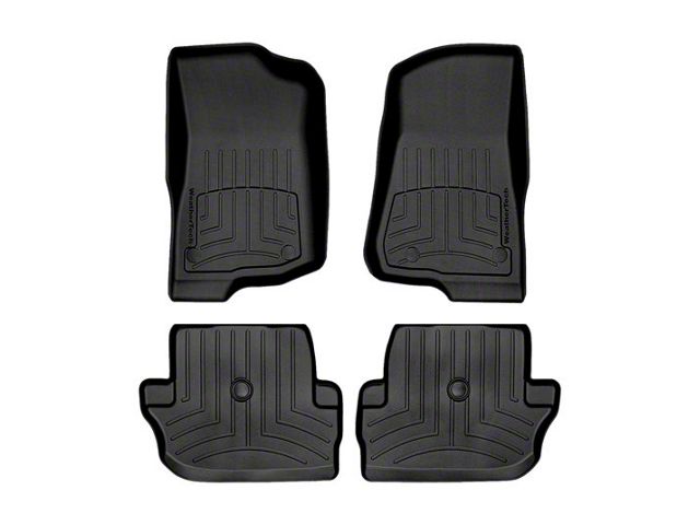 Weathertech Front and Rear Floor Liner HP; Black (18-24 Jeep Wrangler JL 2-Door)