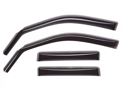 Weathertech Side Window Deflectors; Front and Rear; Dark Smoke (07-18 Jeep Wrangler JK 4-Door)