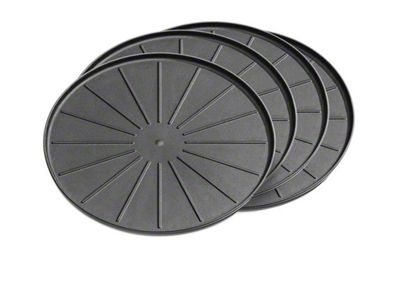 Weathertech 10-Inch Round Coaster Set; Black