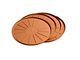 Weathertech 6-Inch Round Coaster Set; Terracotta