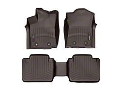 Weathertech DigitalFit Front and Rear Floor Liners; Cocoa (18-23 Tacoma Access Cab w/ Automatic Transmission)