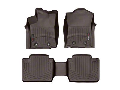 Weathertech DigitalFit Front and Rear Floor Liners; Cocoa (18-23 Tacoma Access Cab w/ Automatic Transmission)