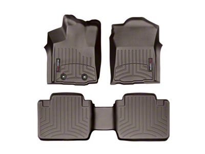 Weathertech DigitalFit Front and Rear Floor Liners; Cocoa (16-17 Tacoma Access Cab w/ Automatic Transmission)