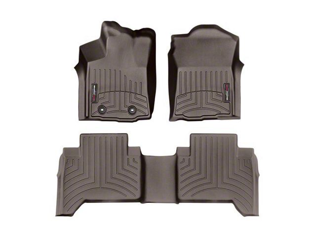 Weathertech DigitalFit Front and Rear Floor Liners; Cocoa (16-17 Tacoma Double Cab)