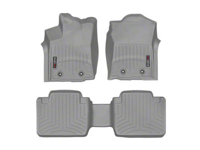 Weathertech DigitalFit Front and Rear Floor Liners; Gray (18-23 Tacoma Access Cab w/ Automatic Transmission)