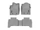 Weathertech DigitalFit Front and Rear Floor Liners; Gray (18-23 Tacoma Double Cab w/ Automatic Transmission)