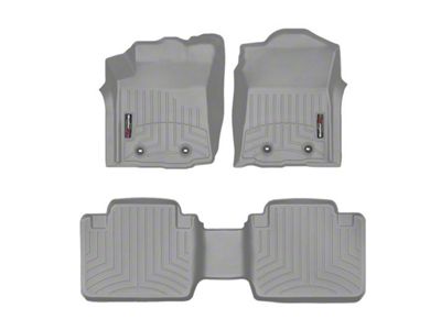 Weathertech DigitalFit Front and Rear Floor Liners; Gray (18-23 Tacoma Access Cab w/ Manual Transmission)