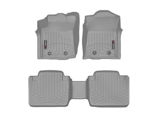 Weathertech DigitalFit Front and Rear Floor Liners; Gray (18-23 Tacoma Access Cab w/ Manual Transmission)