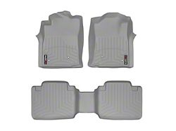 Weathertech DigitalFit Front and Rear Floor Liners; Gray (08-11 Tacoma Access Cab w/ Automatic Transmission & Underseat Storage)