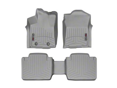 Weathertech DigitalFit Front and Rear Floor Liners; Gray (16-17 Tacoma Access Cab w/ Automatic Transmission)