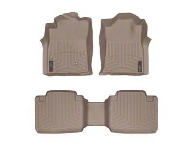 Weathertech DigitalFit Front and Rear Floor Liners; Tan (05-07 Tacoma Access Cab w/ Automatic Transmission & Underseat Storage)
