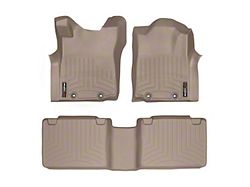 Weathertech DigitalFit Front and Rear Floor Liners; Tan (12-15 Tacoma Access Cab w/o 2nd Row Center Storage Box)