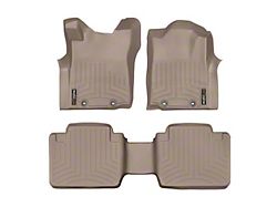 Weathertech DigitalFit Front and Rear Floor Liners; Tan (12-15 Tacoma Access Cab w/ 2nd Row Center Storage Box)