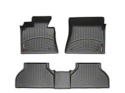 Weathertech DigitalFit Front and Rear Floor Liners; Black (12-15 Tacoma Access Cab)