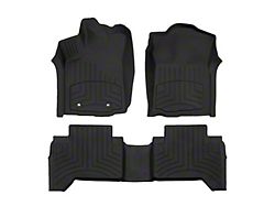 Weathertech Front and Rear Floor Liner HP; Black (16-17 Tacoma Double Cab)