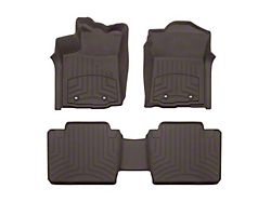 Weathertech Front and Rear Floor Liner HP; Cocoa (18-23 Tacoma Access Cab w/ Automatic Transmission)
