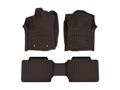 Weathertech Front and Rear Floor Liner HP; Cocoa (16-17 Tacoma Access Cab)
