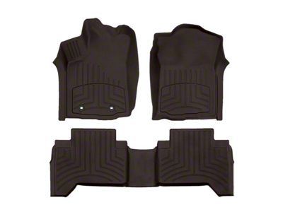 Weathertech Front and Rear Floor Liner HP; Cocoa (16-17 Tacoma Double Cab)